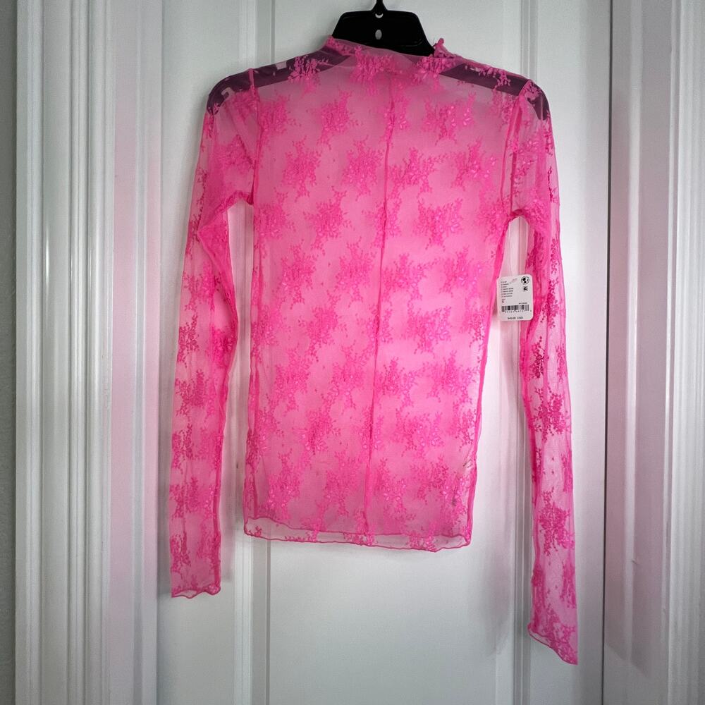 Free People Intimately Lady Lux Layering Top | Neon Rose | Size S - Picture 2 of 4